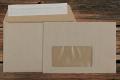 [70291] Briefhüllen mit Fenster C6 114x162 mm Haftklebend Recycling Grau 100 g/qm